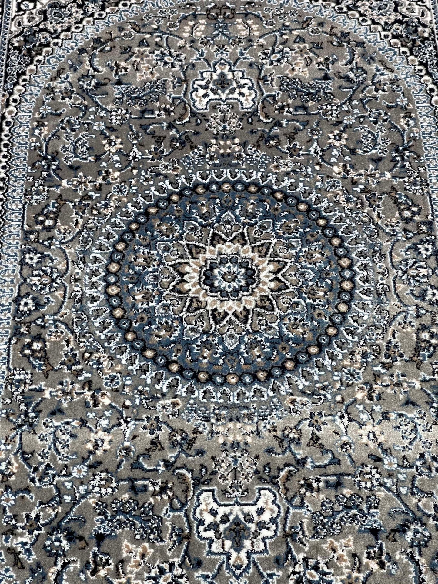 Persian polypropylene Rug,back woven(Article-1667-Grey)