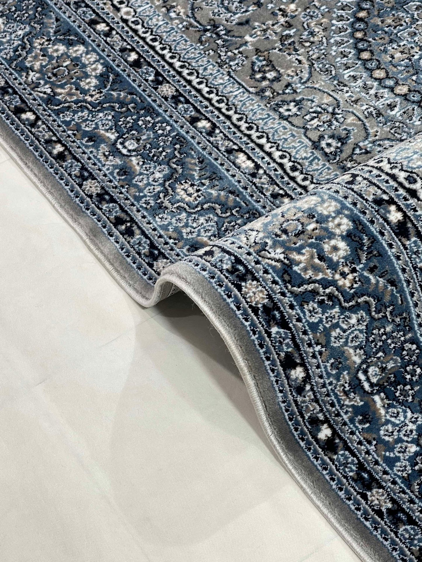 Persian polypropylene Rug,back woven(Article-1667-Grey)