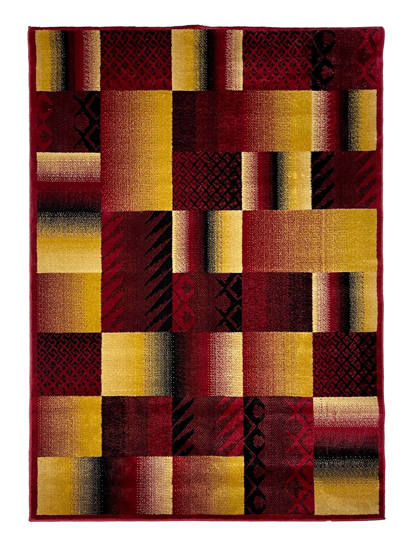 Modern polypropylene Rug,back woven(Article-160-Red)
Size : 5ft width  x 7.3ft length (150cm x 220cm)