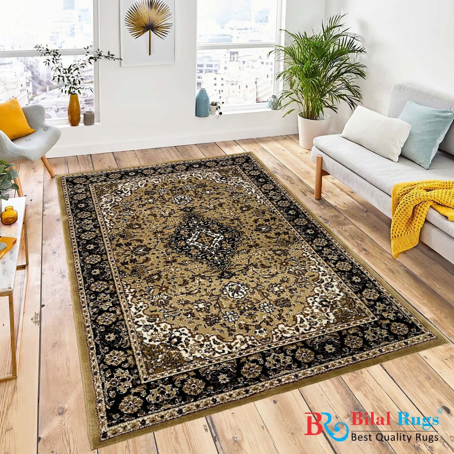 Persian polypropylene Rug,back woven(Article-01-Beige)