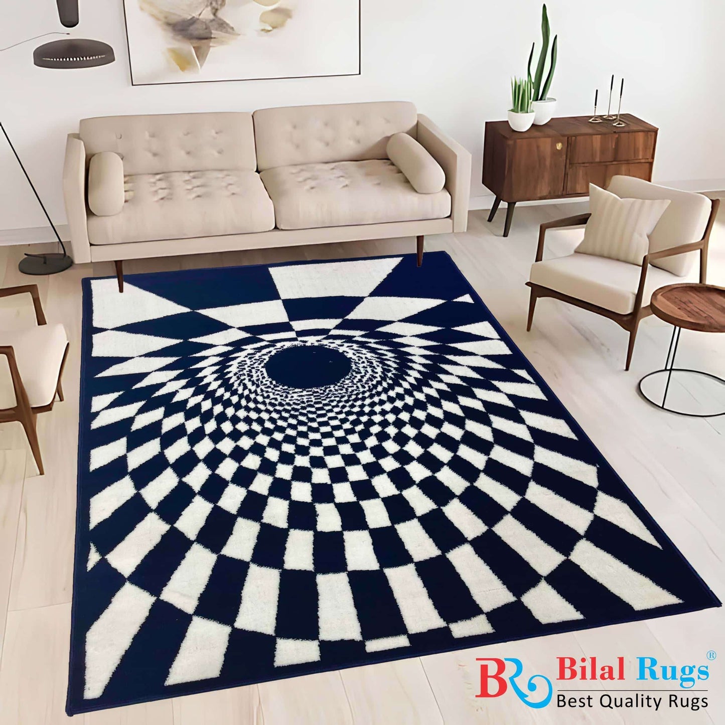 3D  Polypropylene Rug,back woven(Article-339-blue)
 Size : 4 ft width x 5.6 ft length (120cm x 170cm)