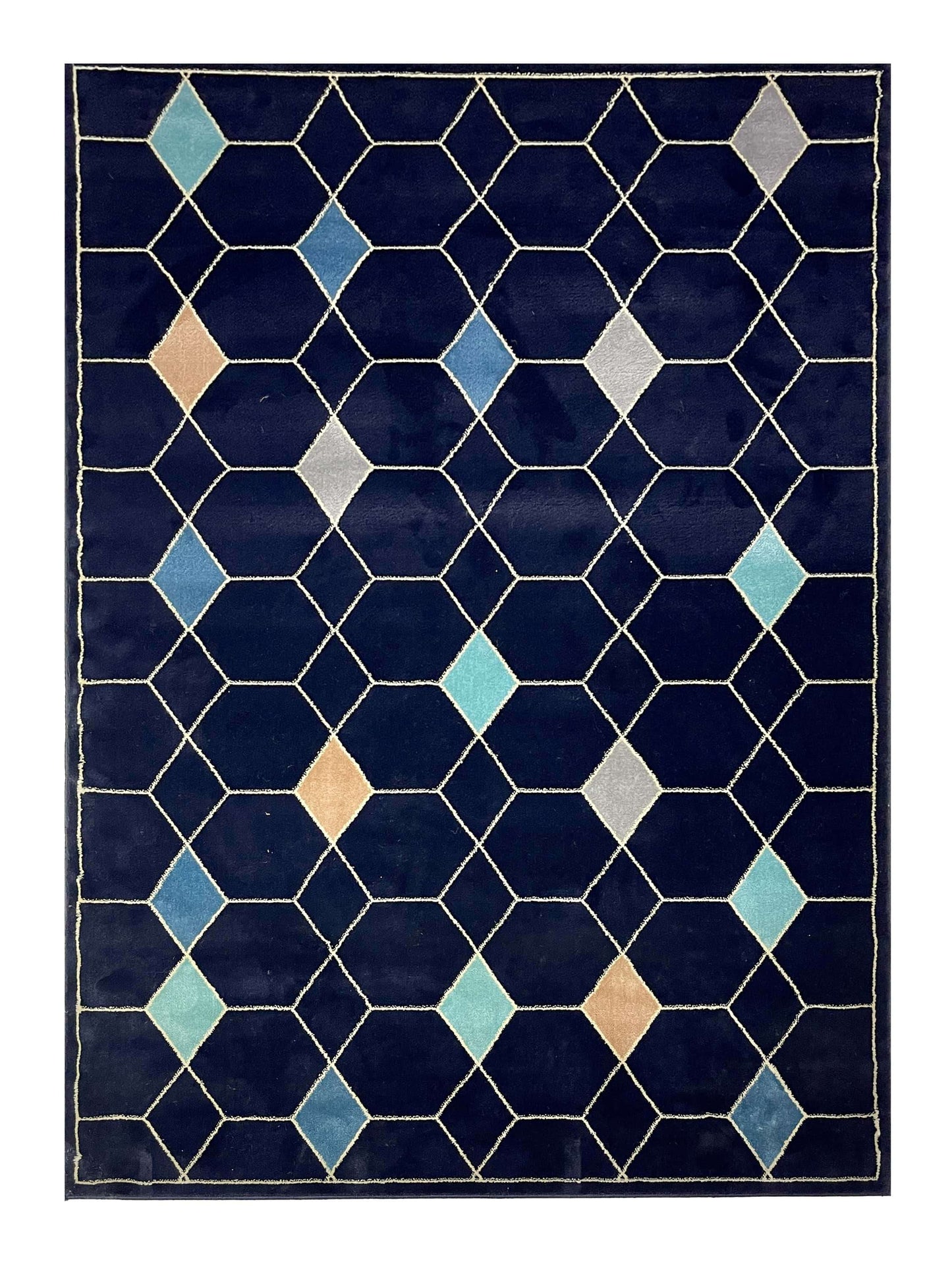 Modern  Polypropylene Rug,back woven(Article-1021-blue)
Size : 5ft width  x 7.3ft length (150cm x 220cm)