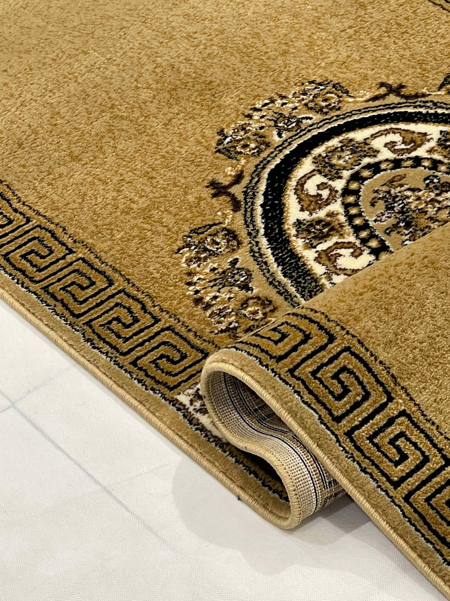 Versace Polypropylene Woven Rug.
 Size : 2.6 ft width x 6.3 ft length
 (80 cm x 200cm)