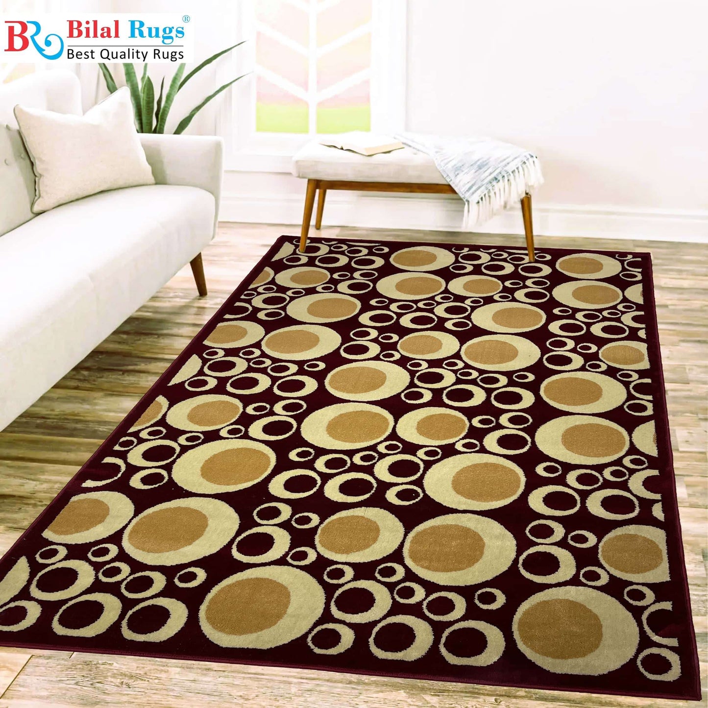 Modern polypropylene Rug,back woven(Article-1999-Red)
Hot selling Article
Size : 5ft width  x 7.3ft length (150cm x 220cm)