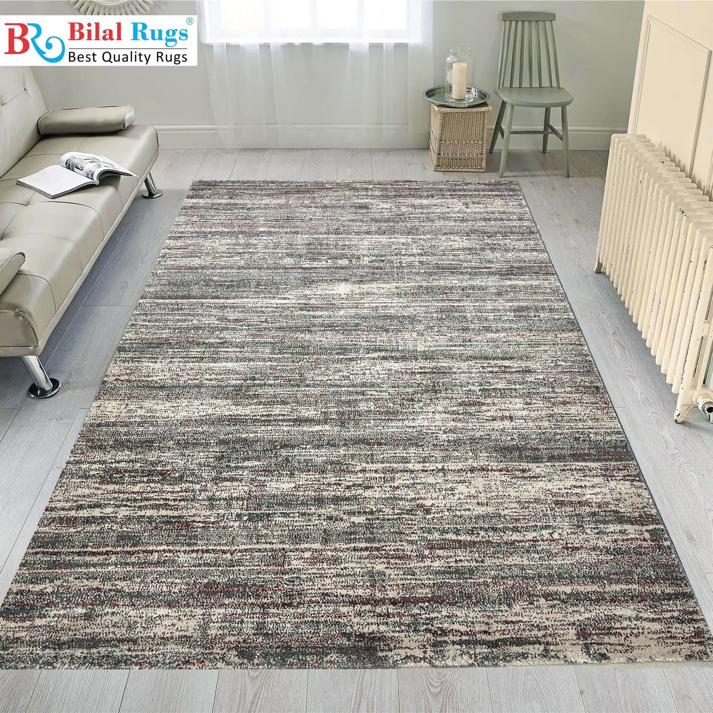 New Turkish Vintage Silky Woven Rug.
Article-1805-Off white ,Multi
 Size : 5.3 ft width x 7.8 ft length
(160 cm x 230 cm)