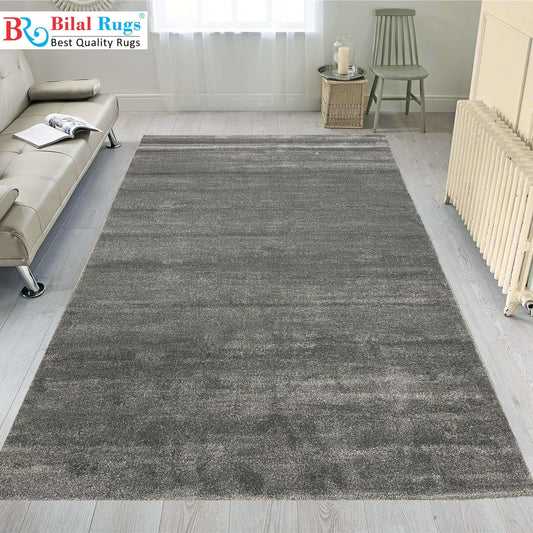 New Turkish Vintage Silky Woven Rug.
Article-1802-Grey
 Size : 5.3 ft width x 7.8 ft length
(160 cm x 230 cm)