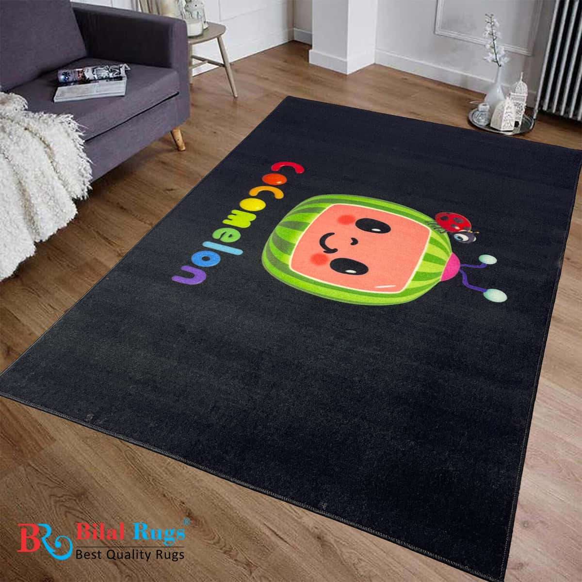 TPR Non Woven Rugs For Kids Room
Article-51-Black &amp; Green