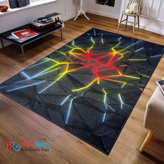 TPR Non Woven Rugs For Kids Room
Article-54-Black &amp; Multi