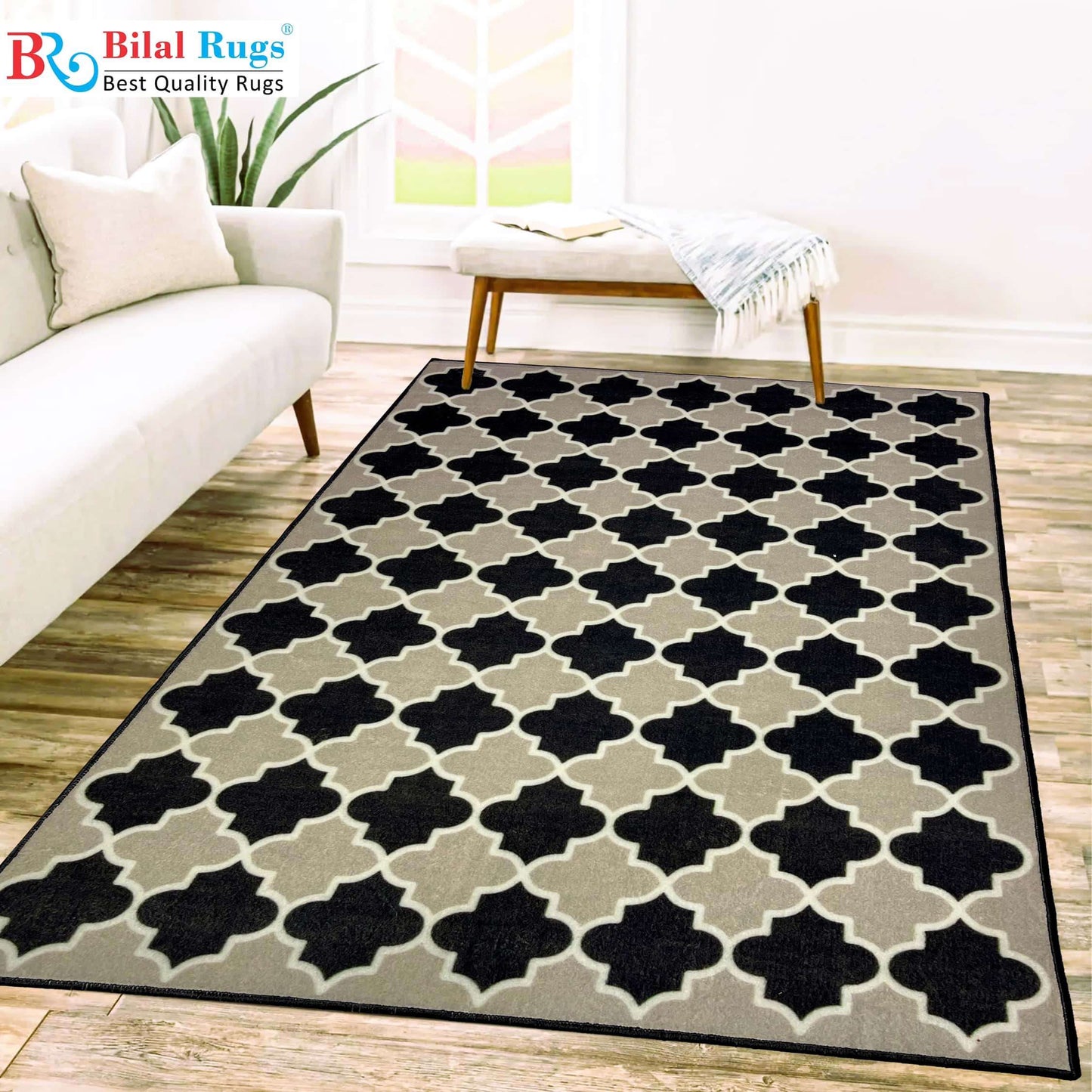 TPR Non Woven Rugs For Kids Room
Article-65- Black &amp; Grey