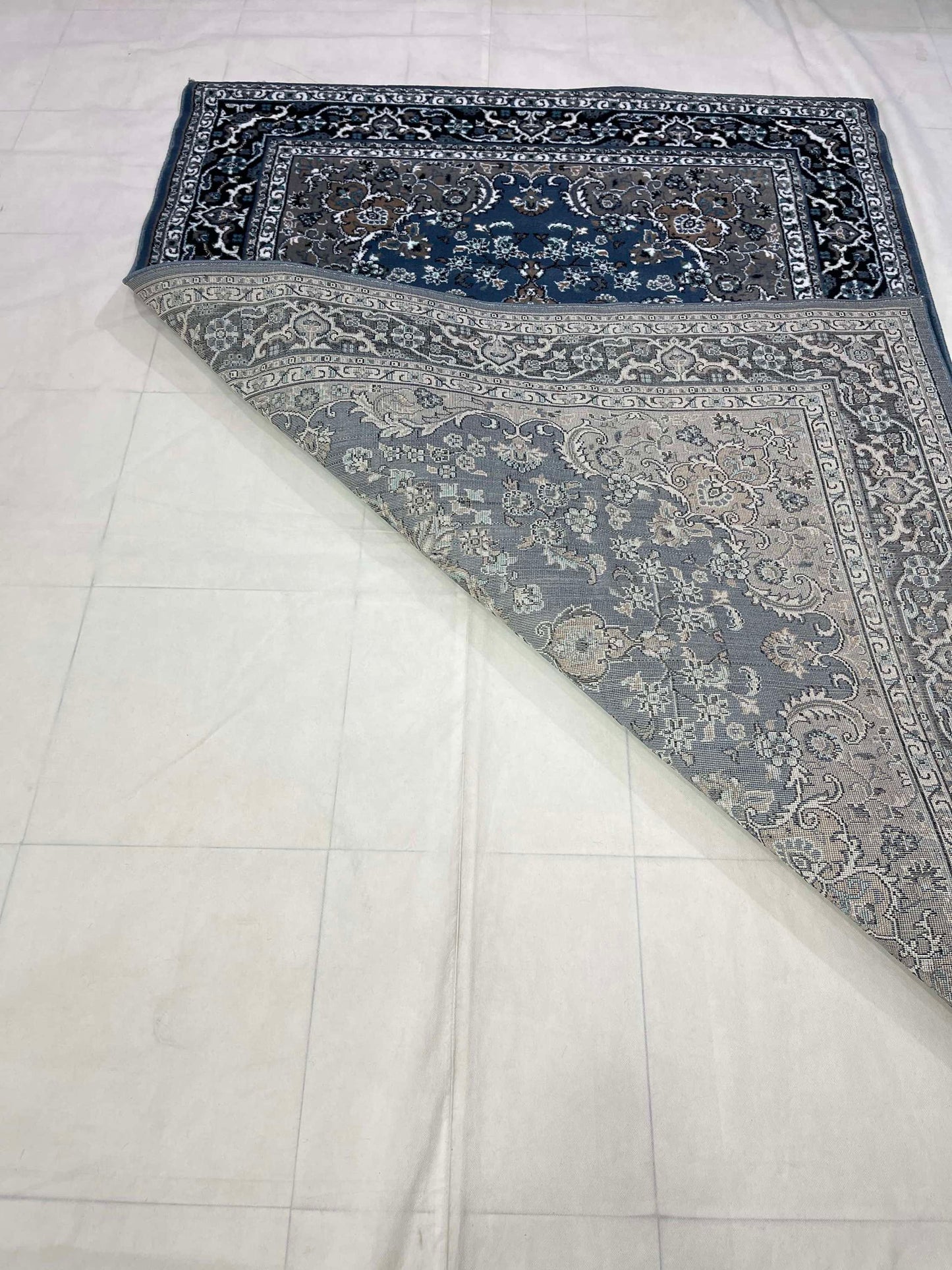 Persian  polypropylene Rug,back woven(Article-1078-Blue)
Size : 6.6 ft width x 9.6 ft length (200cm x 290cm)