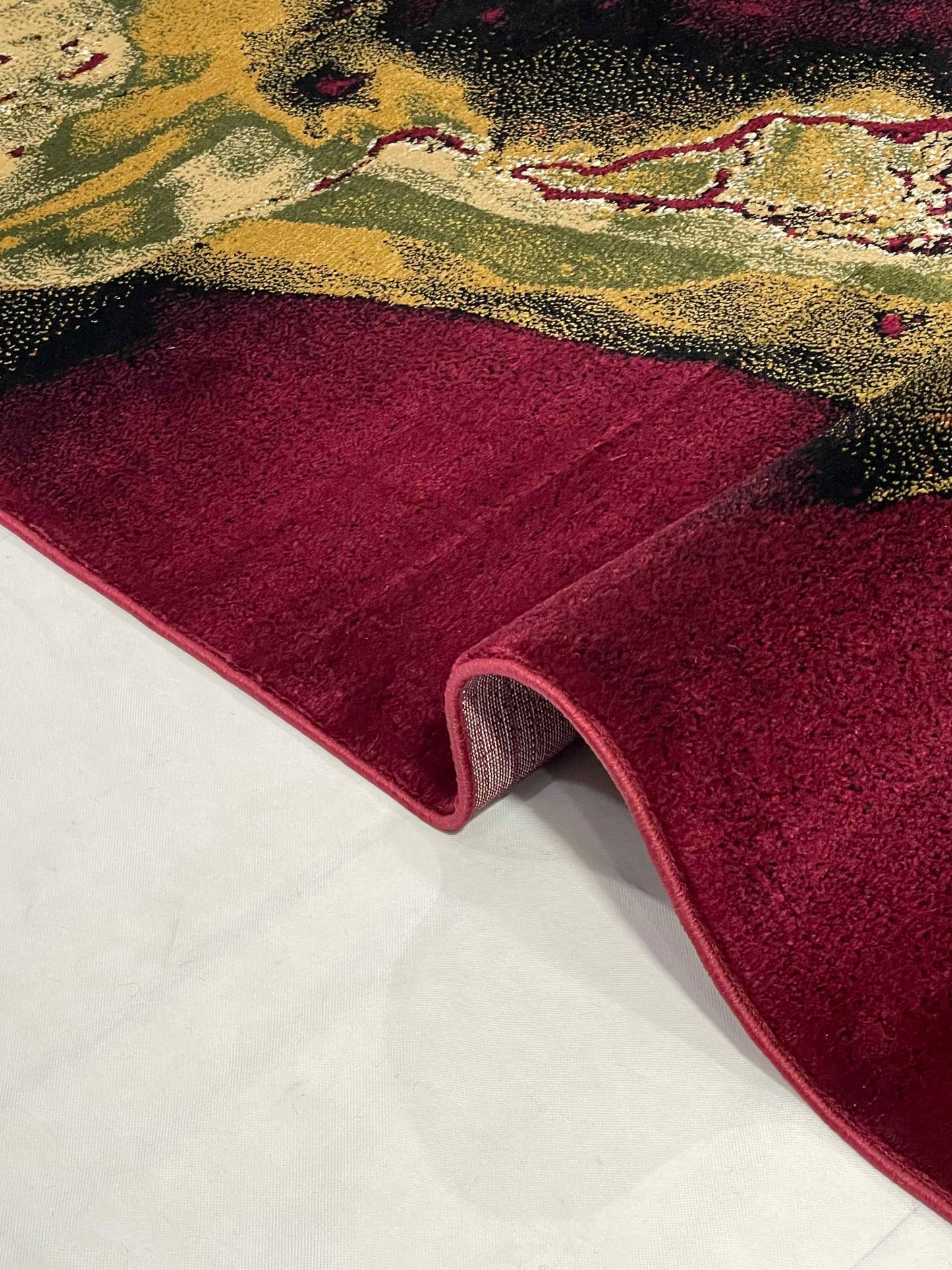 Modern polypropylene Rug,back woven(Article-1778-Red)