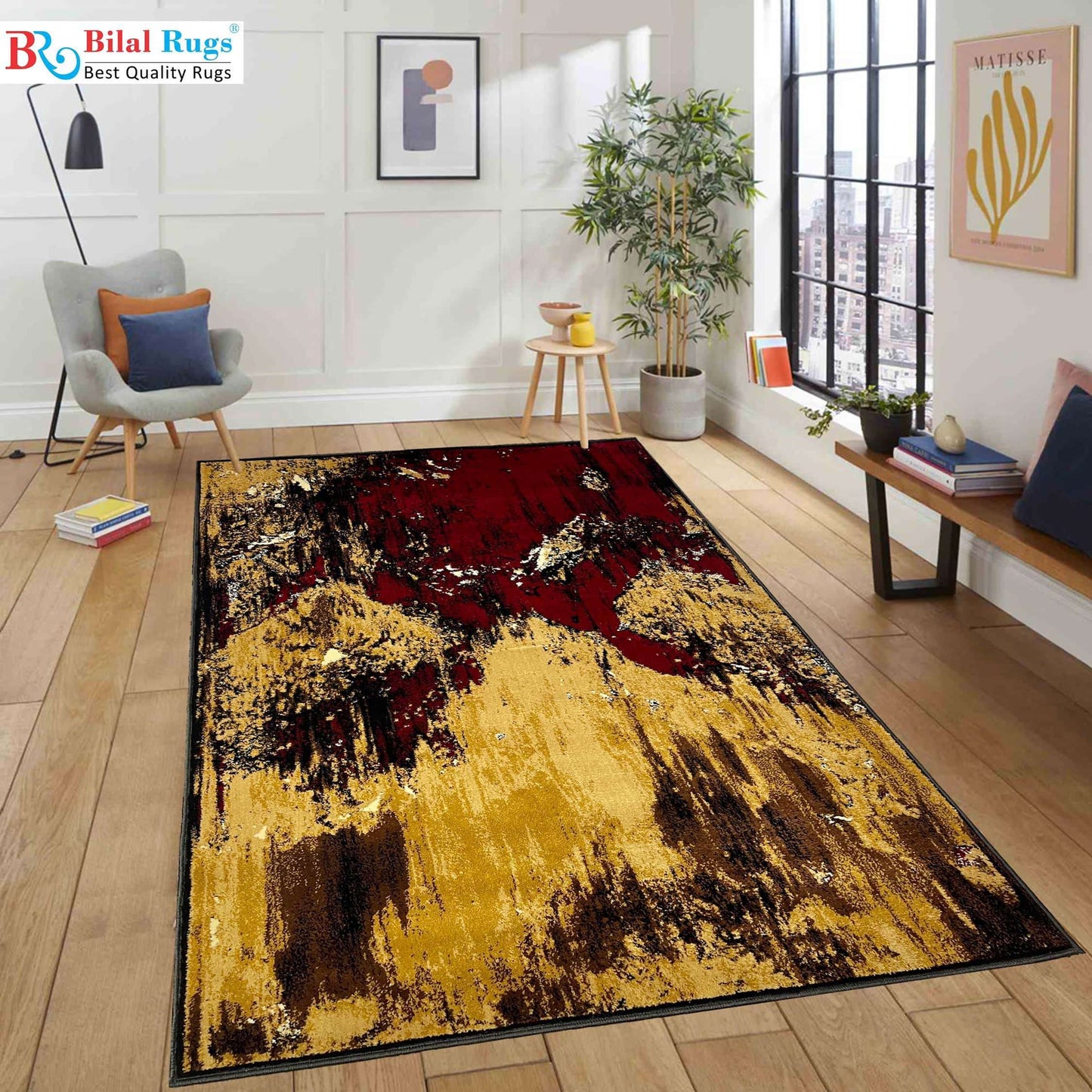 Modern Polypropylene Rug.
Article-2401-Black , Multi