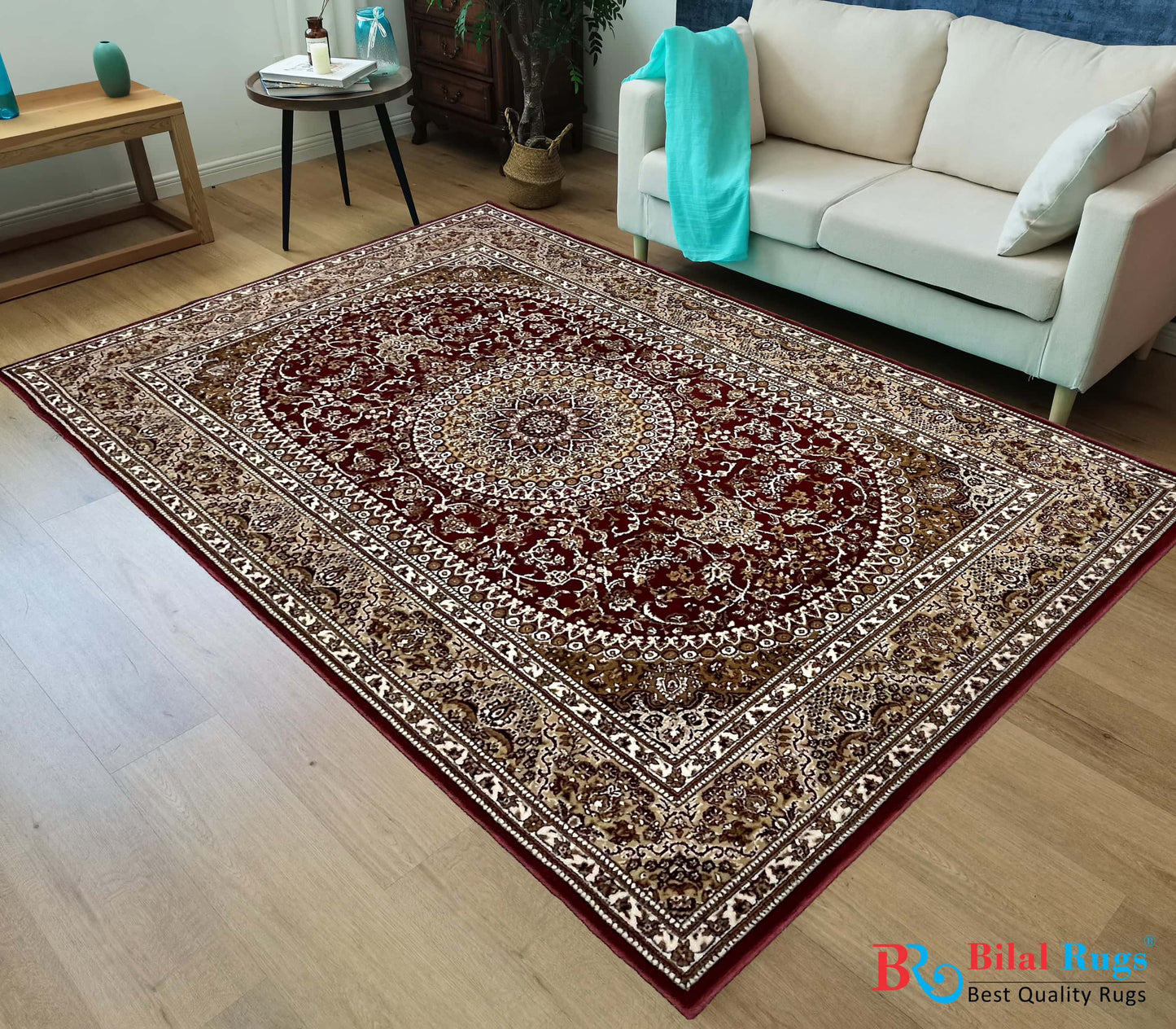 Persian polypropylene Rug,back woven(Article-22-Red )