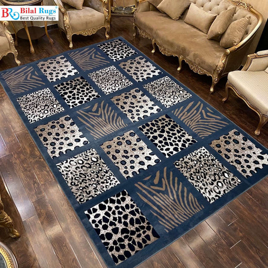 Modern polypropylene Rug,back woven(Article-3002-blue)
Size : 6.6 ft width x 9.6 ft length (200cm x 290cm)