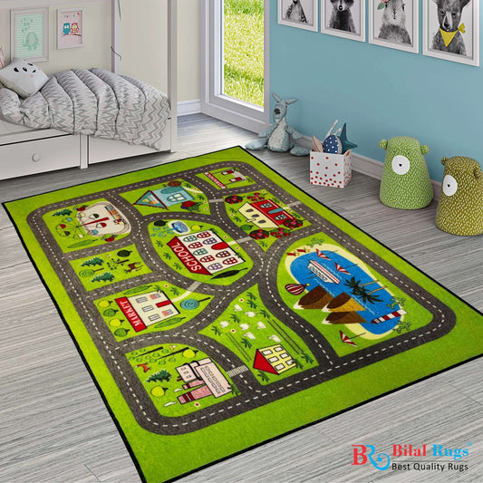 TPR Non Woven Rugs For Kids Room
Article-17-Green