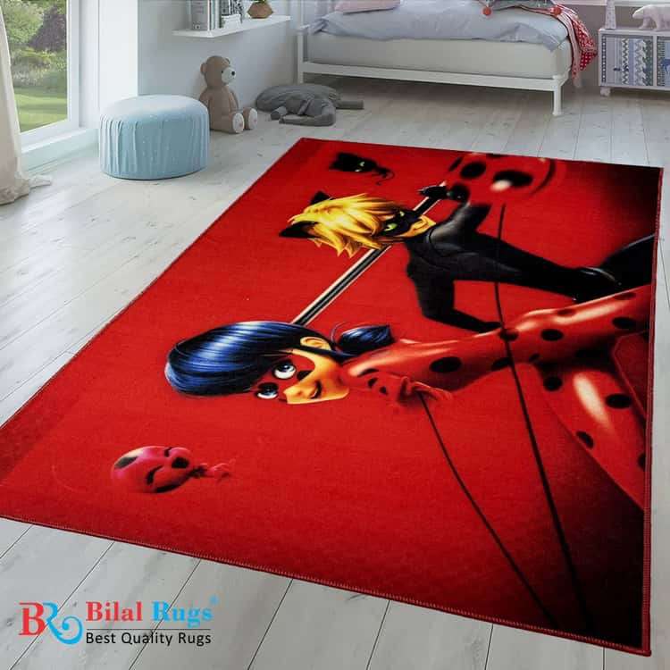 TPR Non Woven Rugs For Kids Room
Article-07-Red