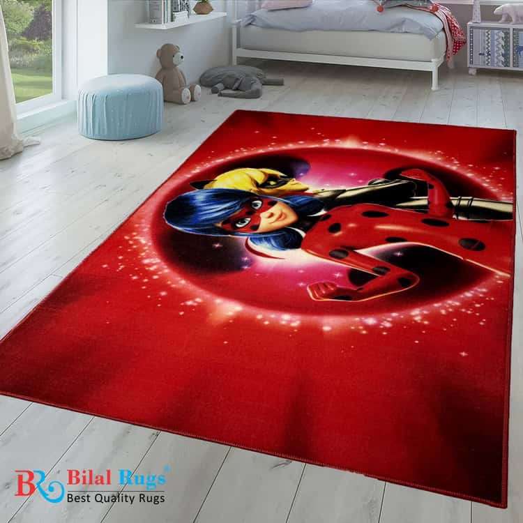 TPR Non Woven Rugs For Kids Room
Article-08-Red