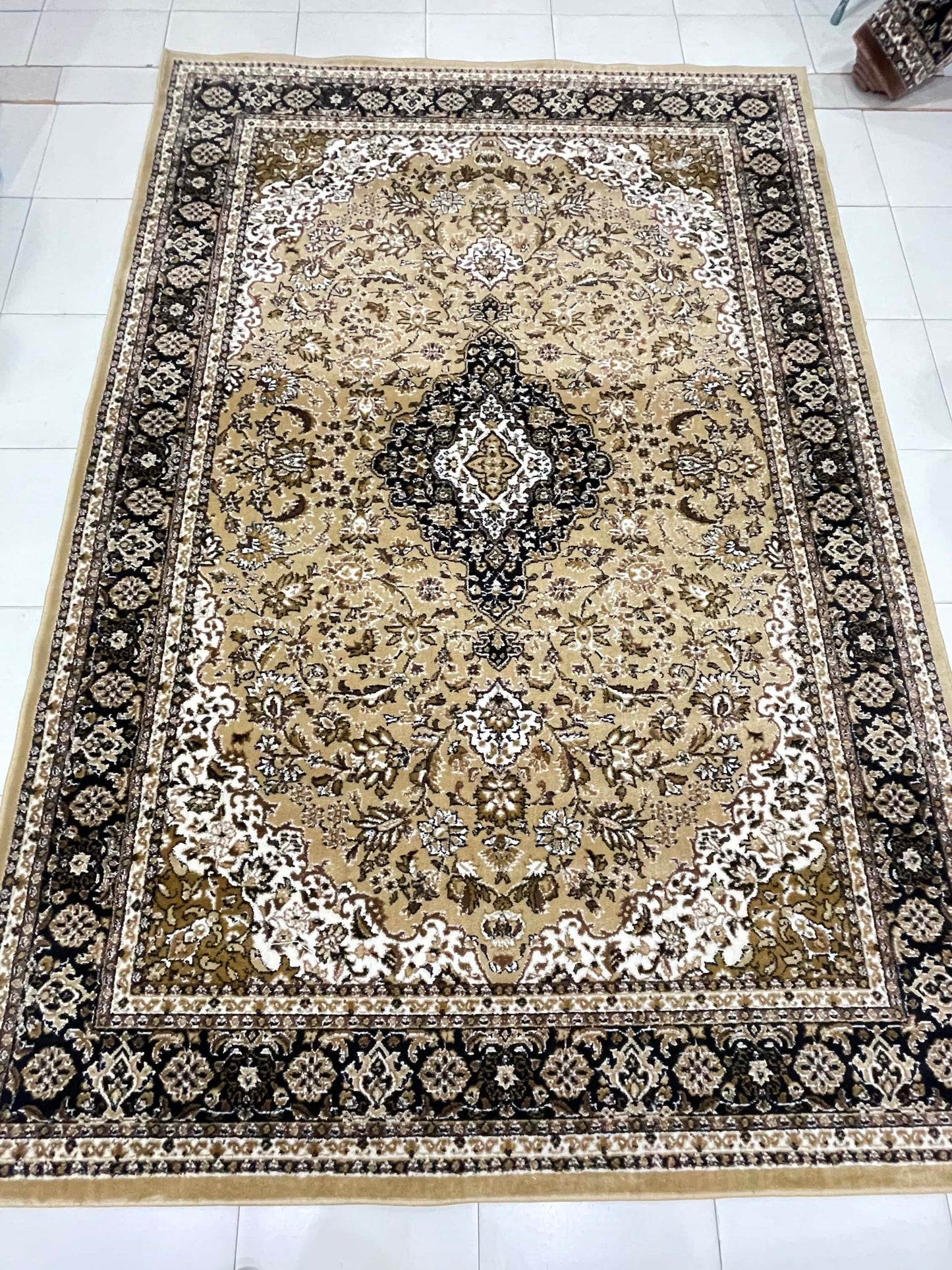 Persian polypropylene Rug,back woven(Article-01-Beige)