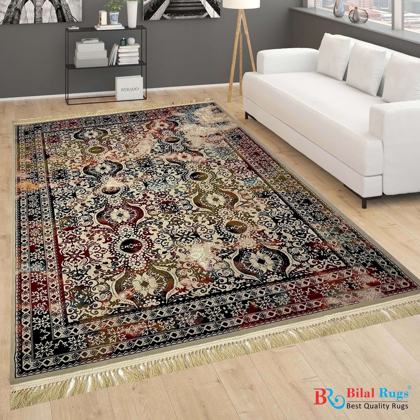 Irani Acrylic Woven Rug.

Size : 5ft width x 7.3ft length (150cm x 220cm)