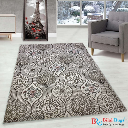 Irani Vintage Woven Rug.
Article-405-Off-white
Size : 5ft width  x 7.3ft length (150cm x 220cm)