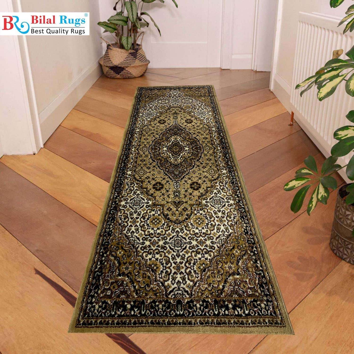 Persian  Polypropylene Woven Rug.
 Size : 2.6 ft width x 6.3 ft length
 (80 cm x 200cm)