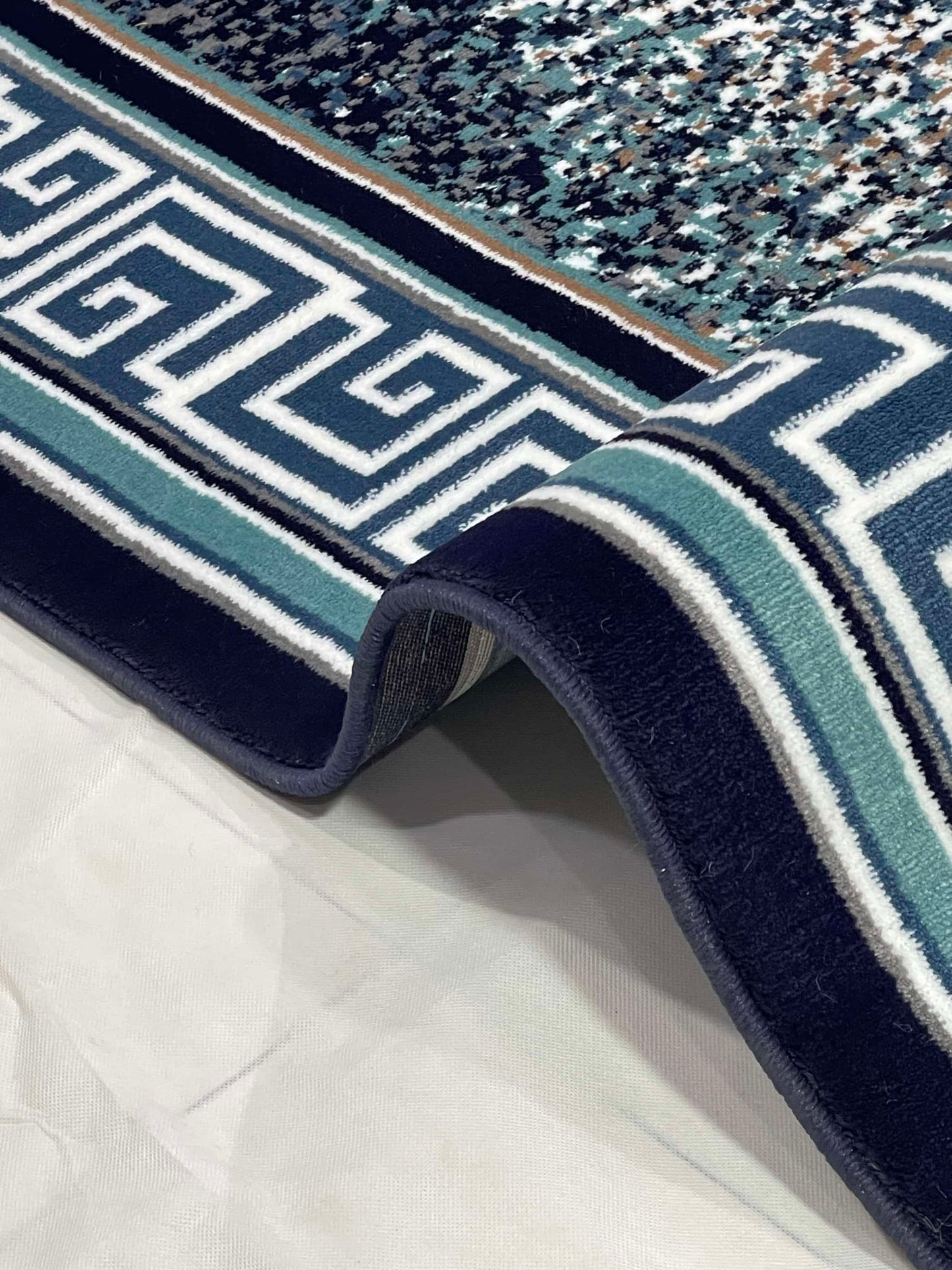 Modern polypropylene Rug,back woven(Article-1704-Blue)