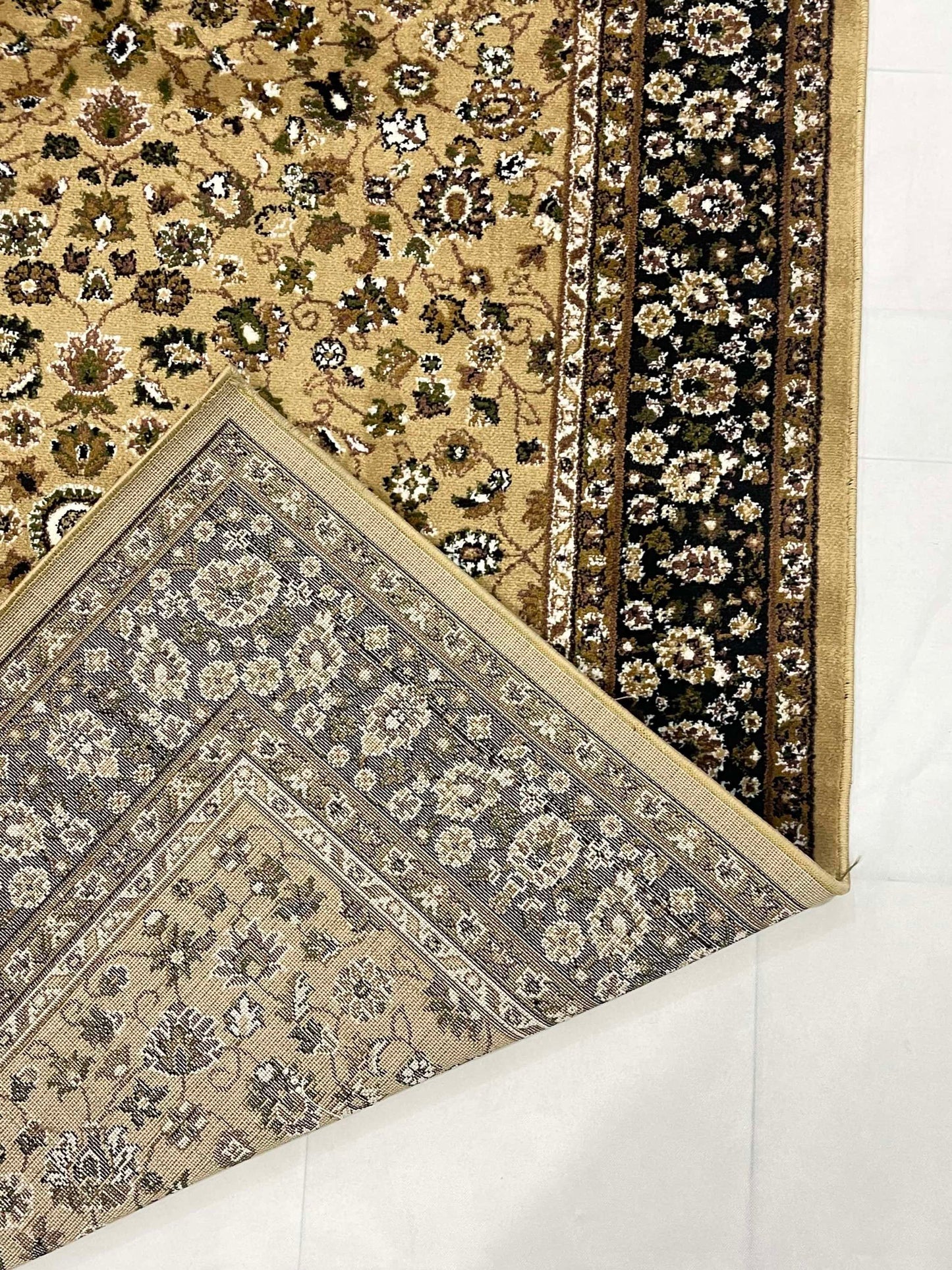 Persian polypropylene Rug,back woven(Article-140-Beige)